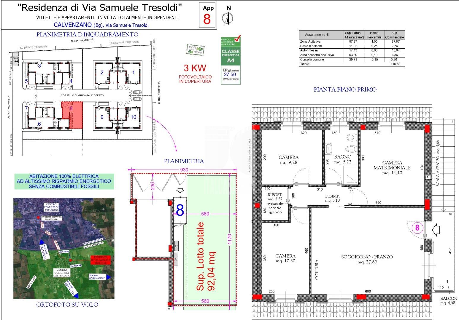 Appartamento in Villa in vendita a Calvenzano