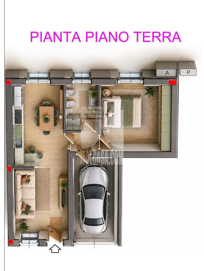 Appartamento in Villa in vendita a Calvenzano