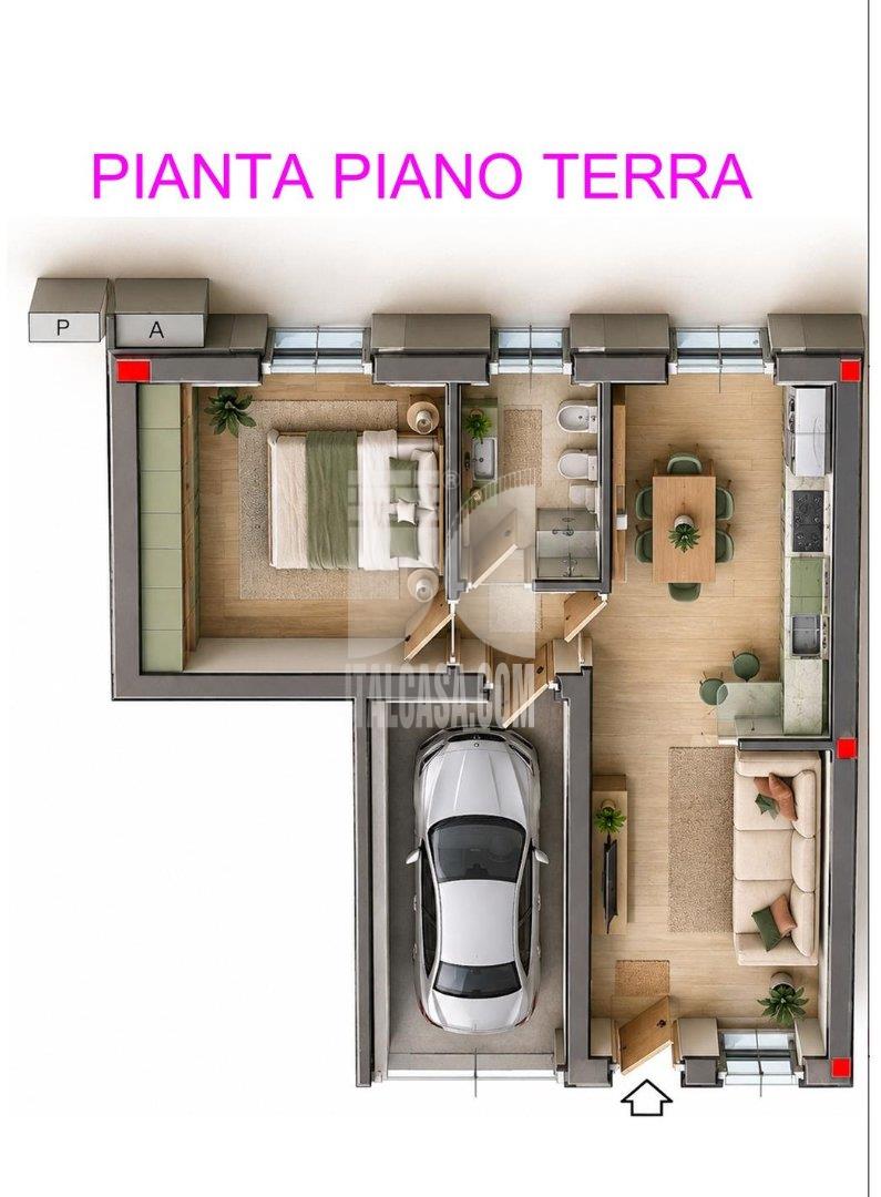 Appartamento in Villa in vendita a Calvenzano