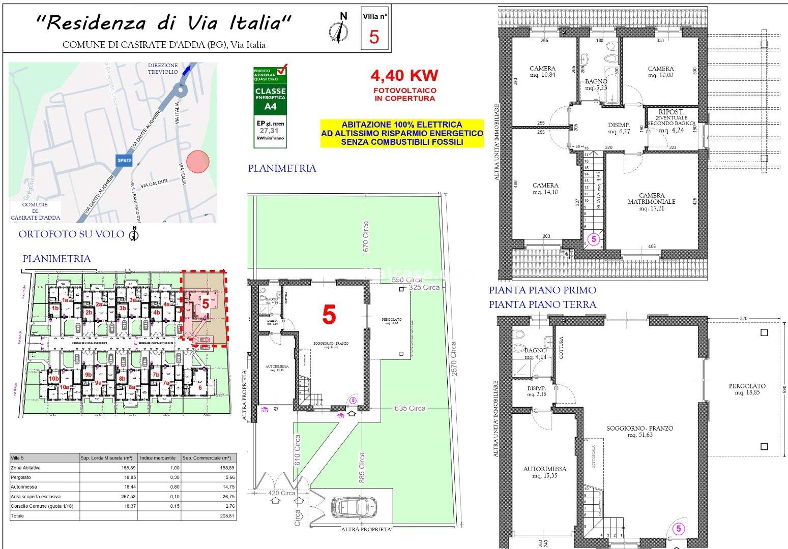 Villa a schiera di testa in vendita a Casirate d