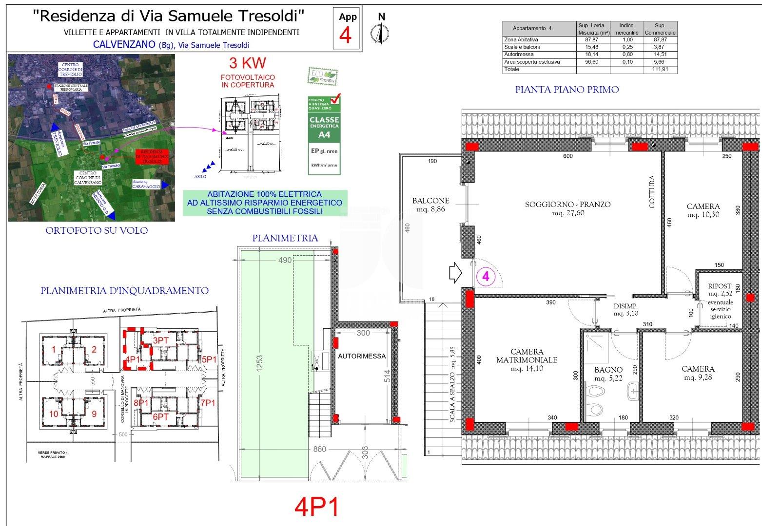 Appartamento in Villa in vendita a Calvenzano