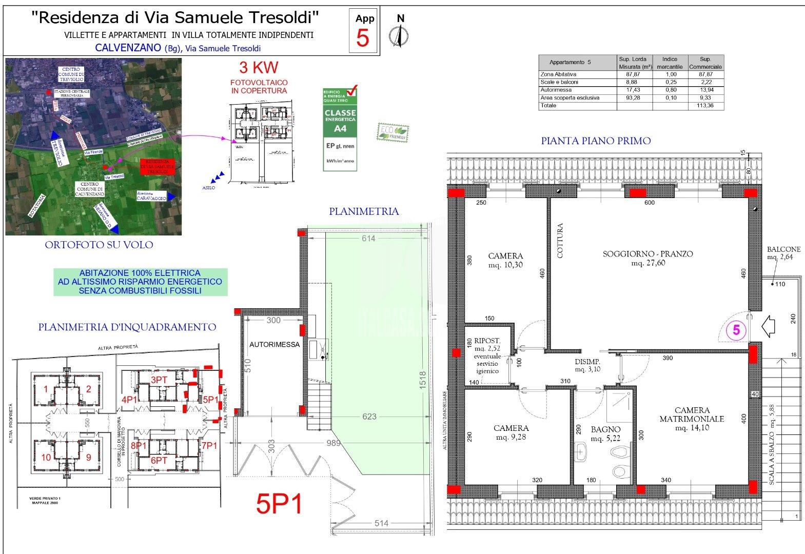 Appartamento in Villa in vendita a Calvenzano